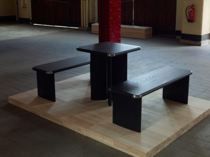 Eddie Olin furniture from Max Radford Gallery x Ercol's Grain Pile exhibition at London Design Festival 2025