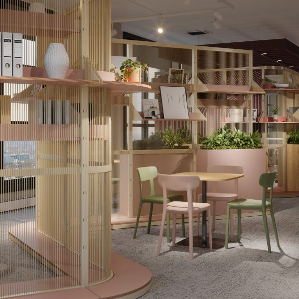 Harp space dividing system by Flokk