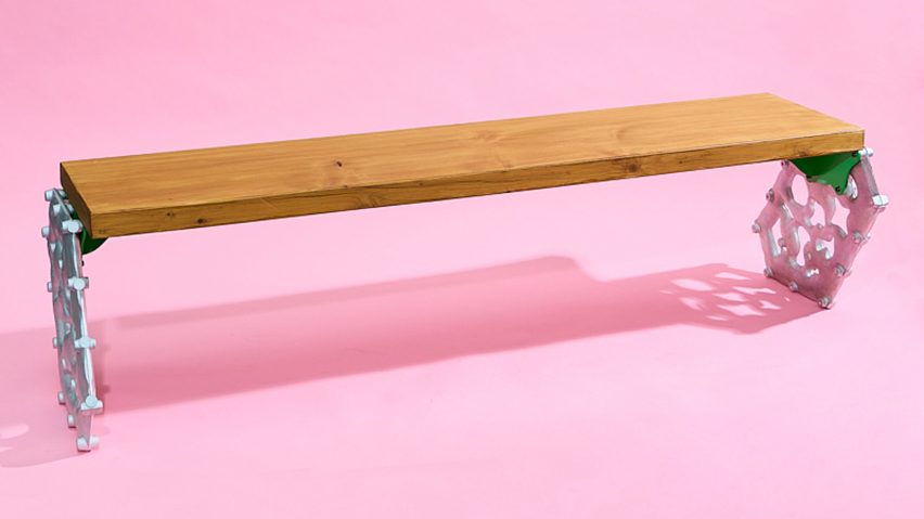 Public bench for King's Cross from This Bench Has Legs project by Store and Attua Aparicio