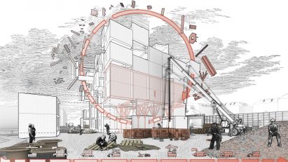 Diagram depicting the self-spoliation process for Raymond Lapiejko's proposal