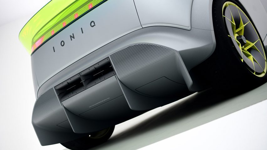 Rear view of Hyundai Ioniq Concept Three