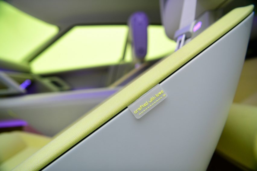 Hyundai Ioniq Concept Three seat detail