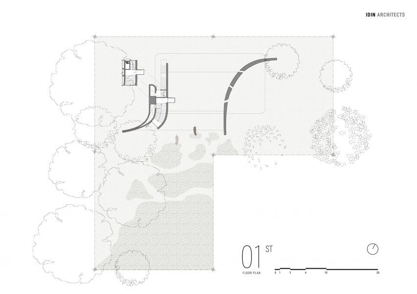 Plan of W House II by IDIN Architects