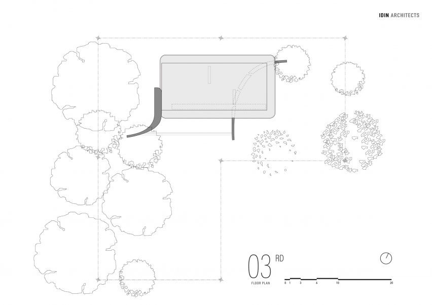 Plan of W House II by IDIN Architects