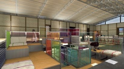 a visualisation of a building interior