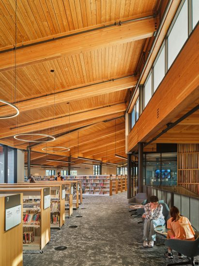 Lake Flato Texas Library with porch-theme