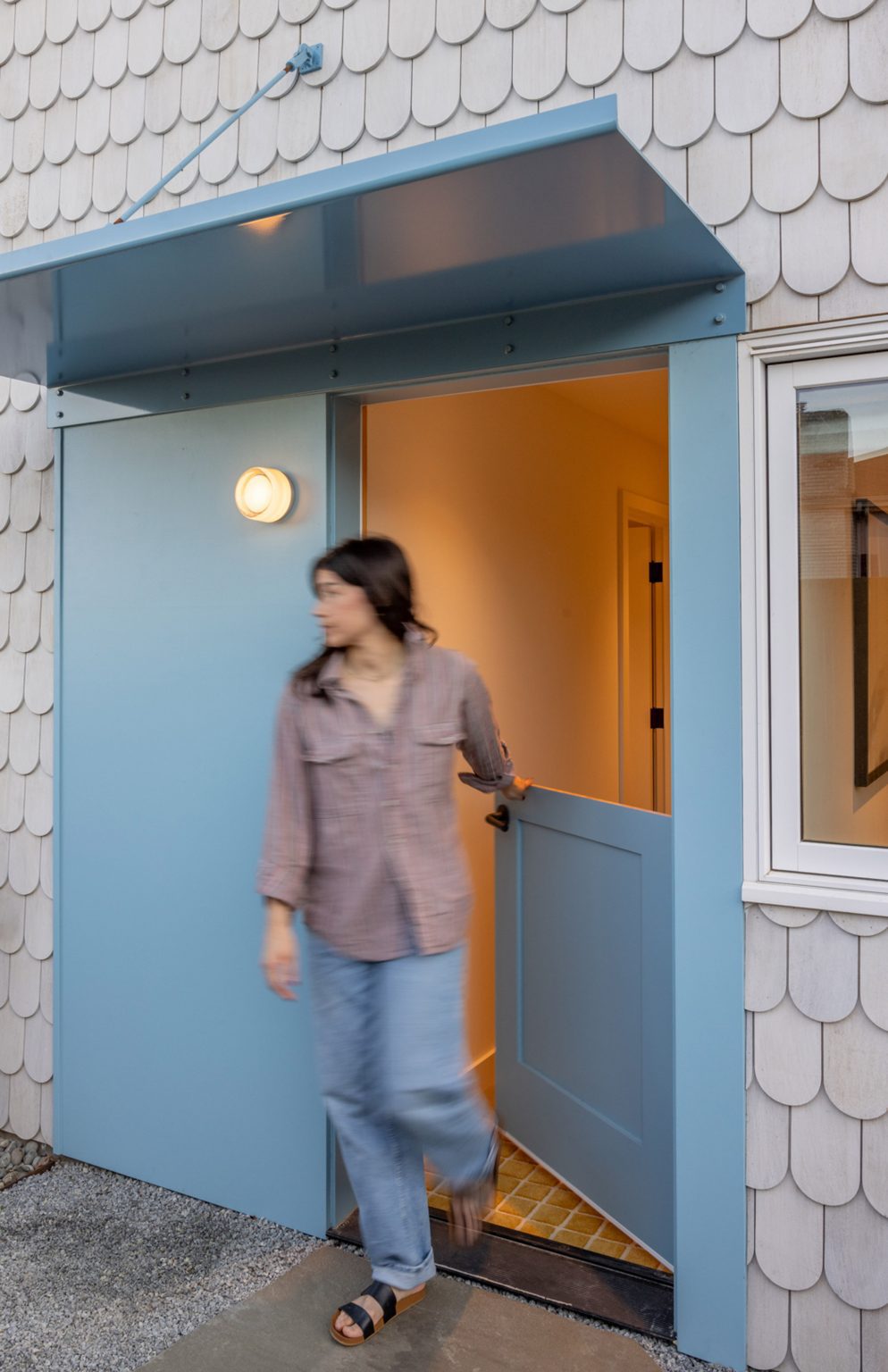 Light blue door