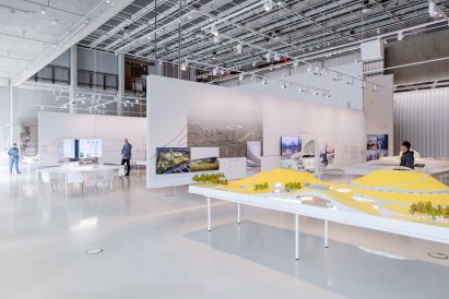 Large-scale model in open gallery