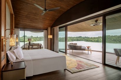 Interior view of treehouse pods designed by WOW Architects