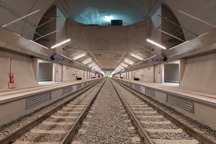 Inside Monte Sant'Angelo station in Naples