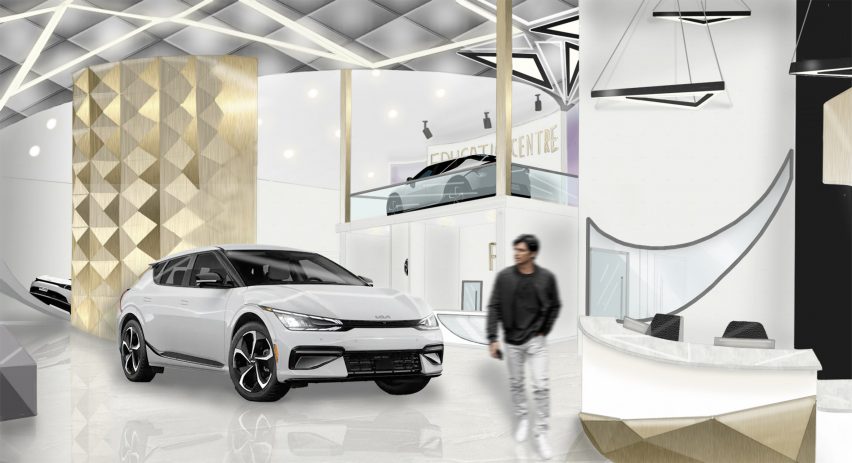 a render of a car store