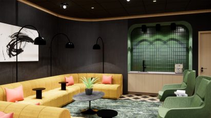 a visualisation of a lounge area