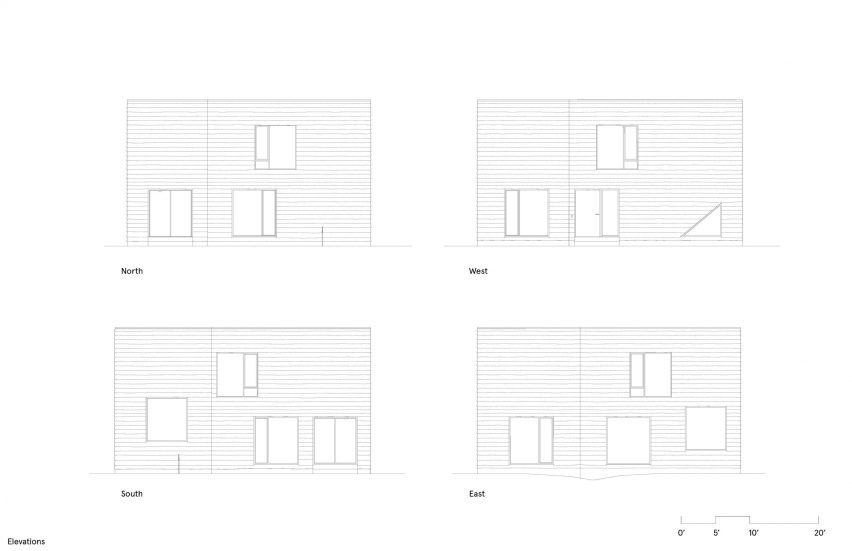 Plans for CLT House by nArchitects