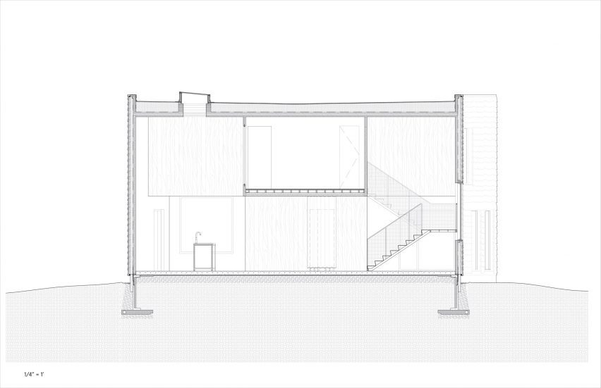 Plans for CLT House by nArchitects