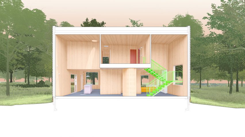 Plans for CLT House by nArchitects