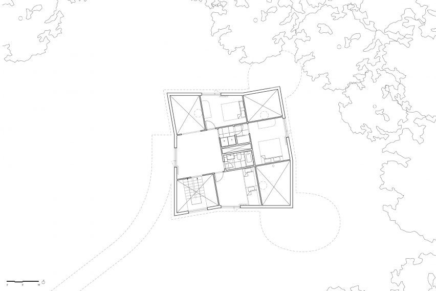 Plans for CLT House by nArchitects