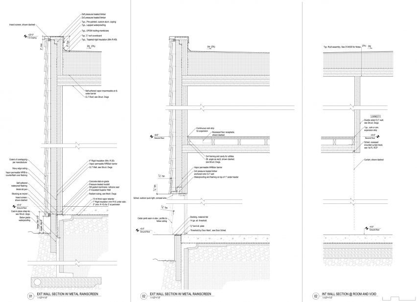Plans for CLT House by nArchitects