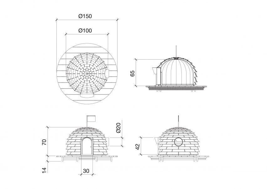 Drawings duck shelters