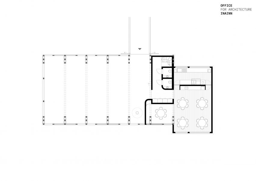 Plan of Nikkakjøkken Restaurant by Office Inainn