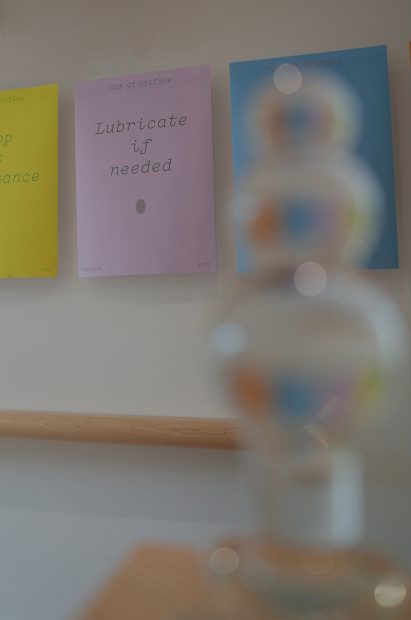Poster in Out of Orifice exhibition