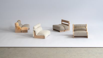 Scale models of the Hug sofa