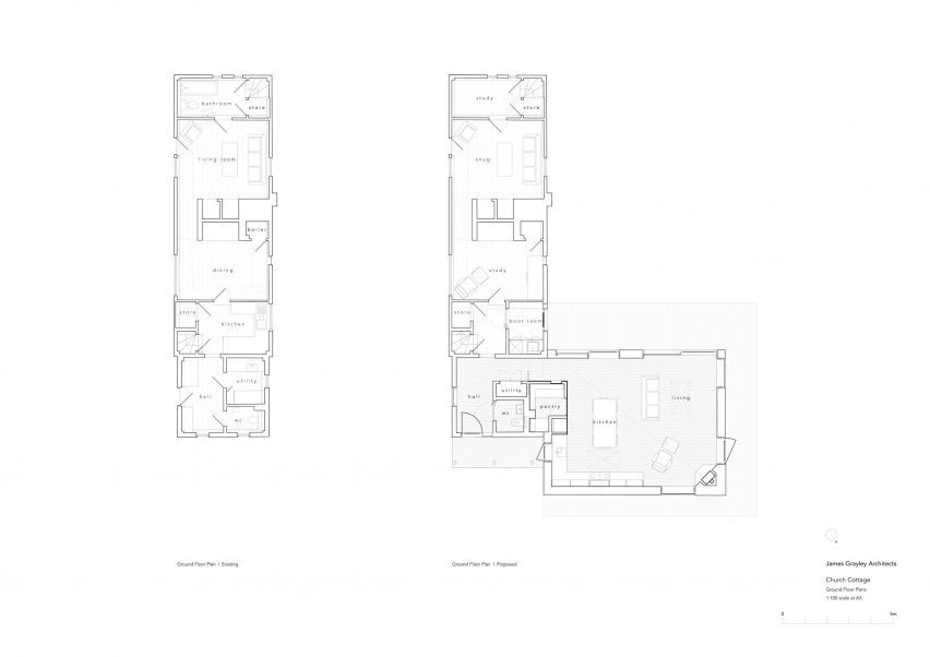 Floor plan of Church Cottage by James Grayley Architecture