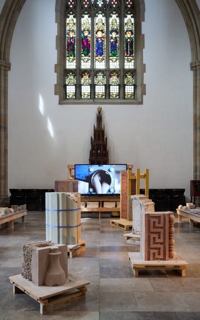 Exhibition of earthen construction samples by Matter at Hand