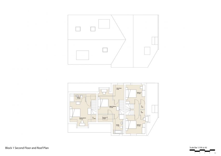Terrace 1 plans at 158 Purley Downs Road housing by Harp and Harp