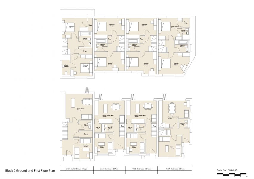 Terrace 2 plans 158 Purley Downs Road housing by Harp and Harp