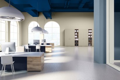 Rhythm of Blues Dulux Colour of the Year 2026 in an office