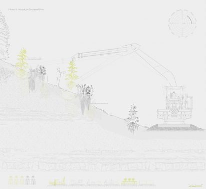 a diagram in tones of black and yellow against a white backdorp