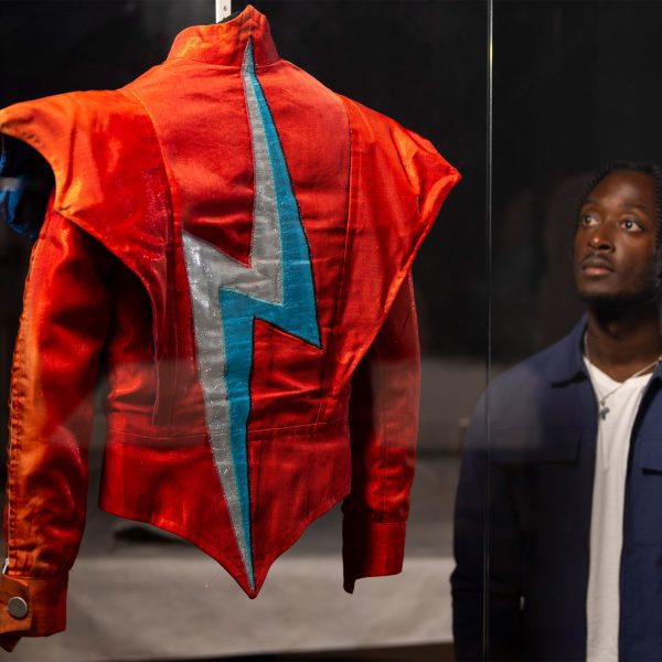 Aladdin Sane jacket at the David Bowie Centre in the V&A East Storehouse