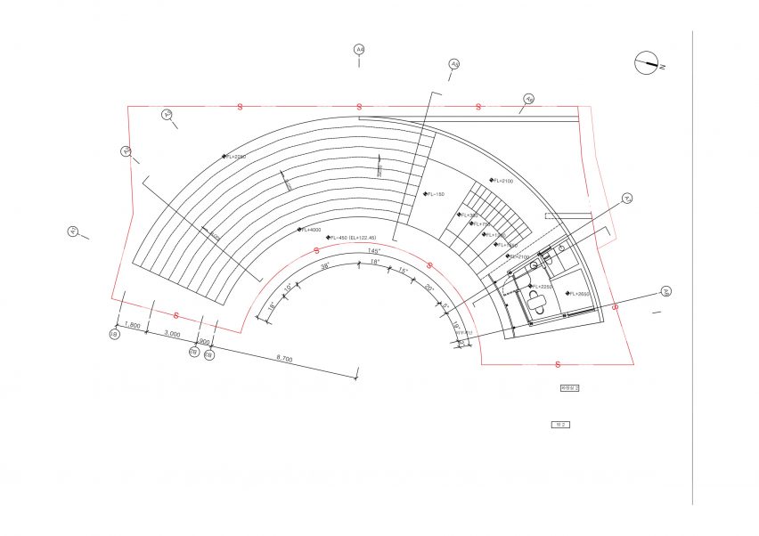 Plan of Pojeon House by Sukchulmok and BRBB Architects