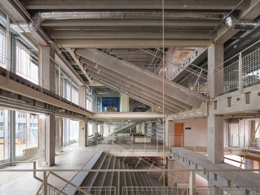 Large concrete floor slabs and stairs