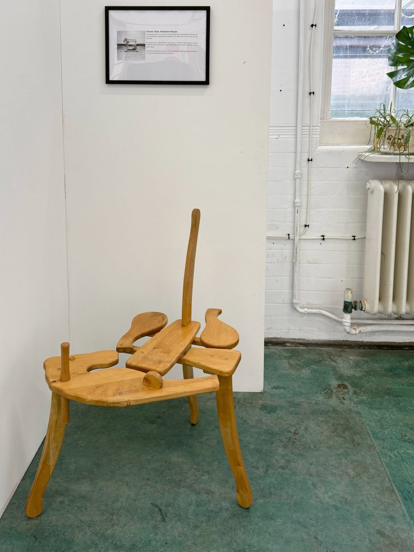 Trauma Table by Sebastian Bergne at Camden Inspire's 2025 Unbroken exhibition