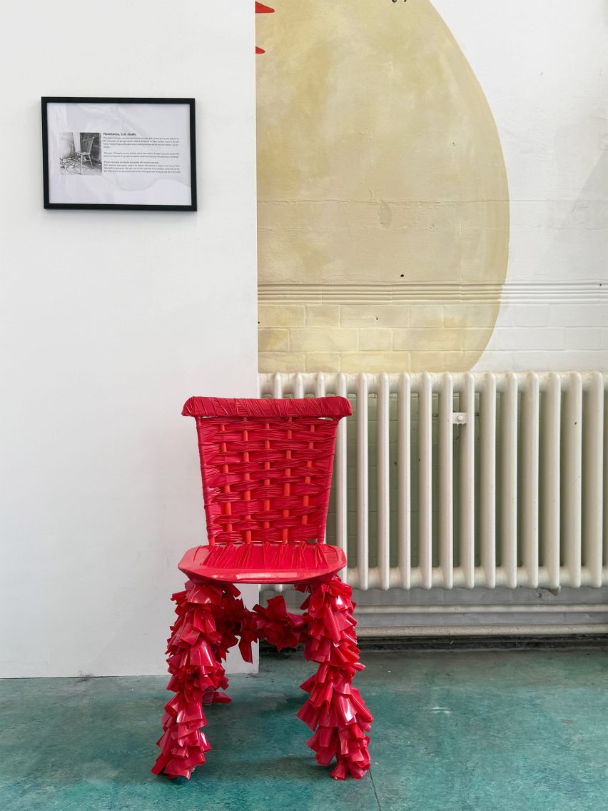 Resistance chair by 2LG at Camden Inspire's 2025 Unbroken exhibition