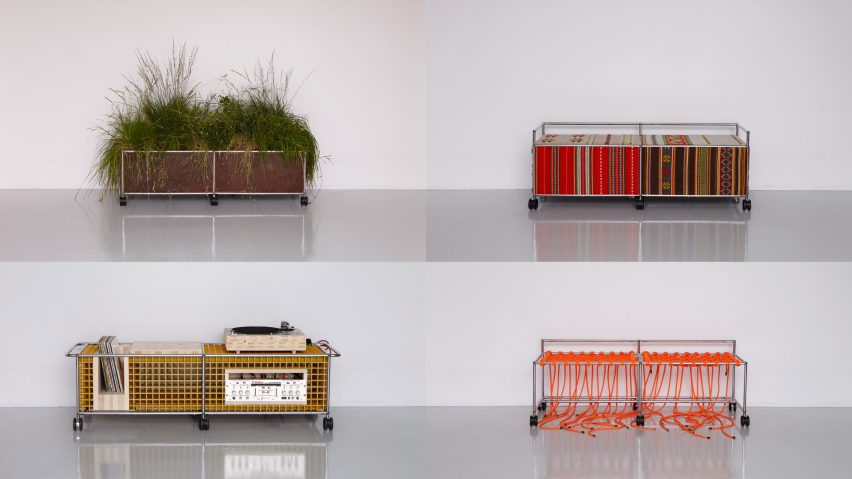 Norwegian designers use reclaimed materials to customise USM Haller furniture
