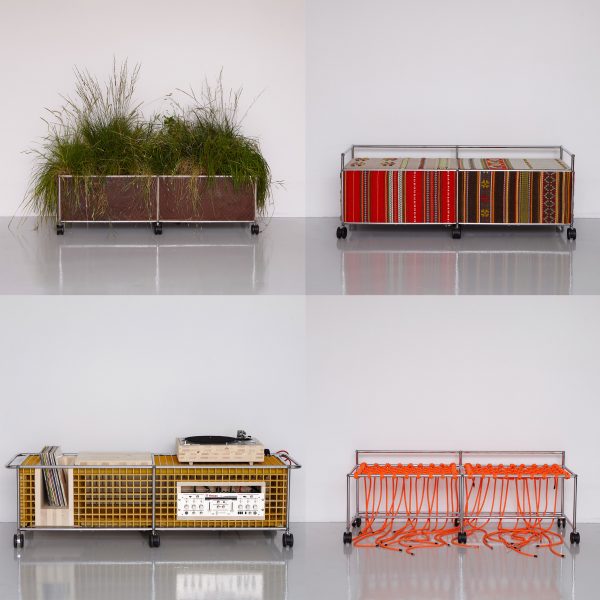 Norwegian designers use reclaimed materials to customise USM Haller furniture