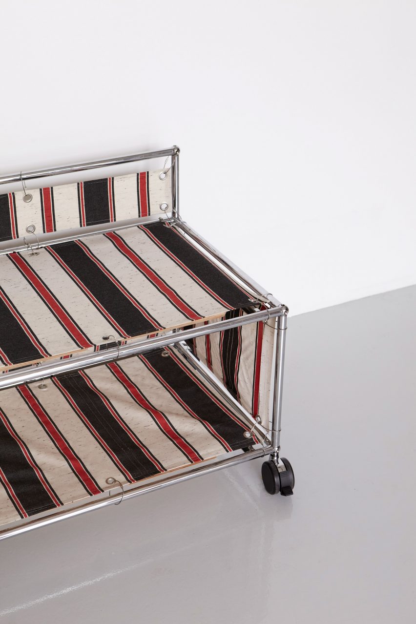 Detail of Marianne Skarbøvik's USM Haller Re-Framed design