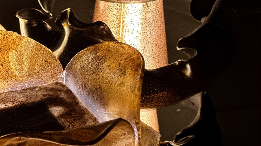 Closeup photo of objects made from food waste