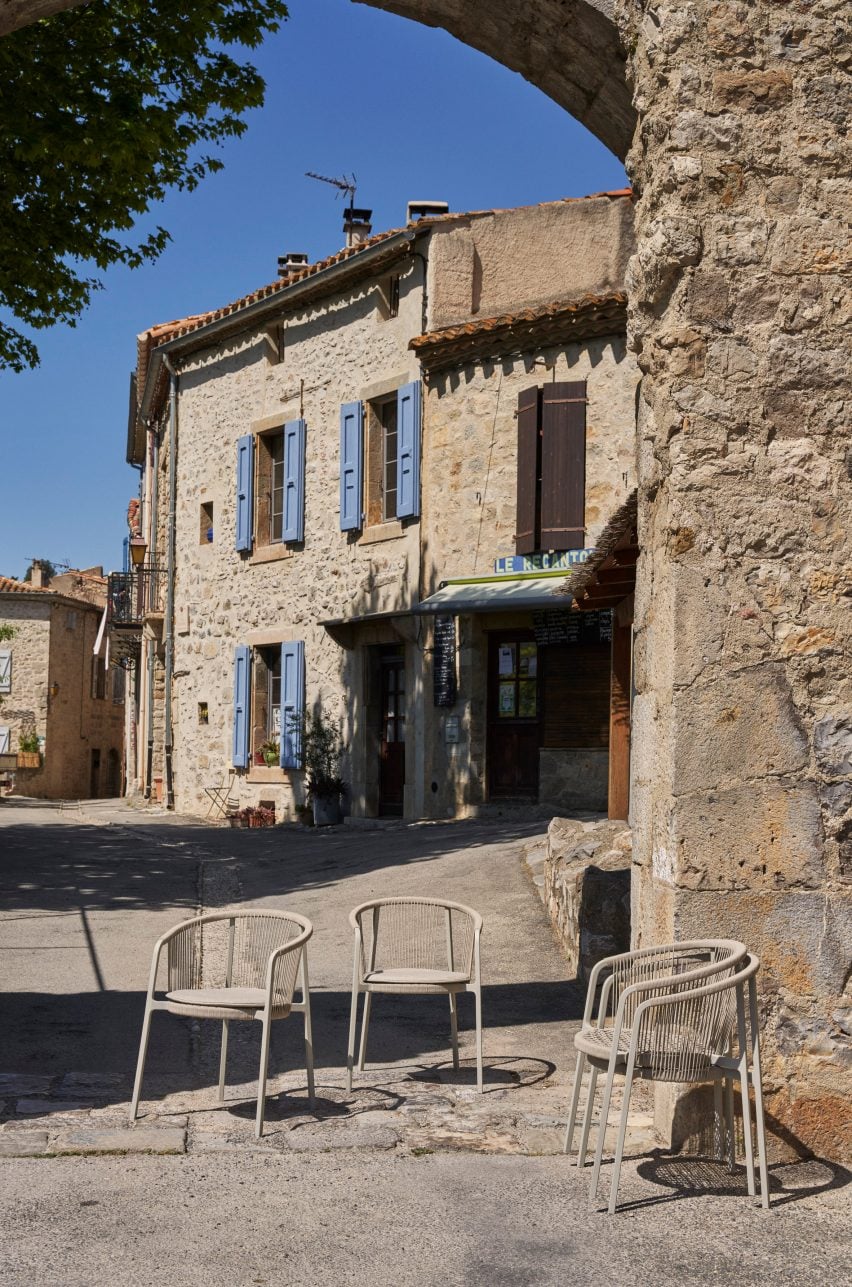 Chairs outside Vipp Townhouse in Lagrasse