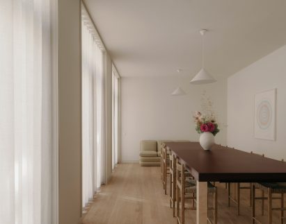 Interiors of converted police station in London
