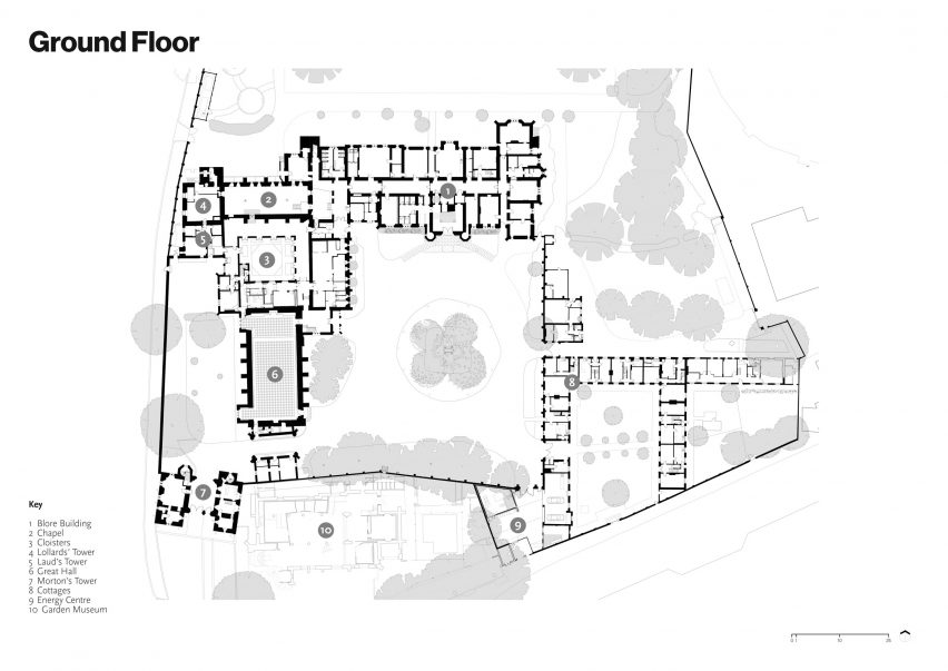 Plan of Lambeth Palace by Wright & Wright