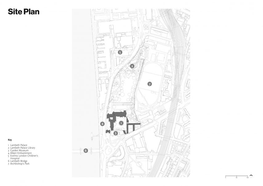 Plan of Lambeth Palace by Wright & Wright