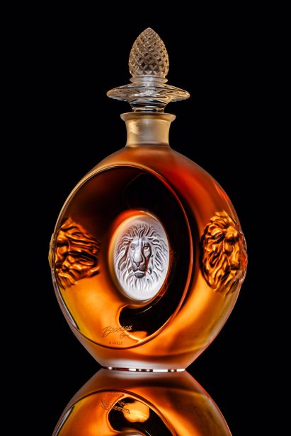 50 Cent and Lalique cognac bottle