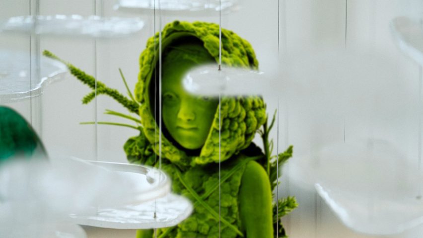 Photo of a green, moss-like figure