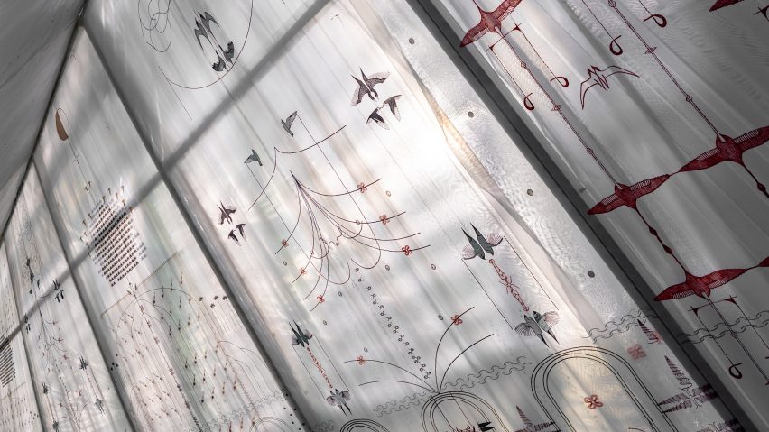 Photo of embroidered textiles