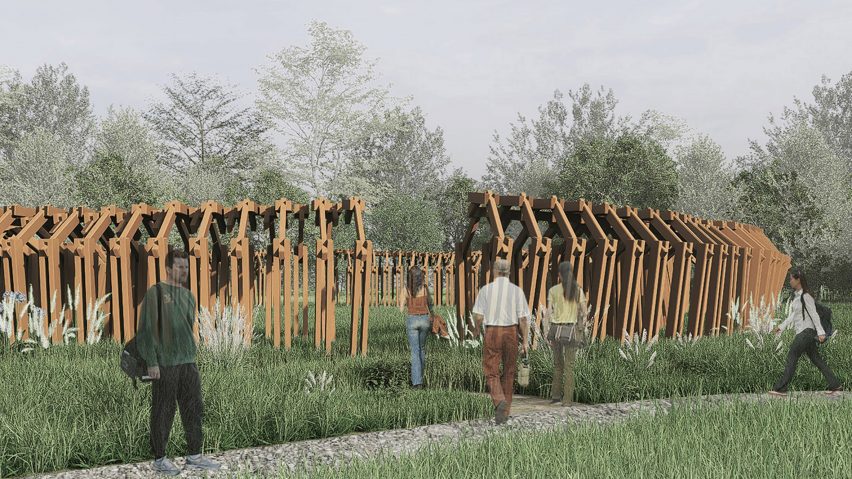 Bird pavilion render