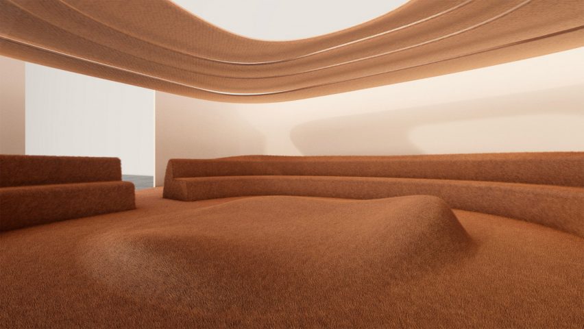 Renders of The Forum space for 2025 by Roula Salamoun