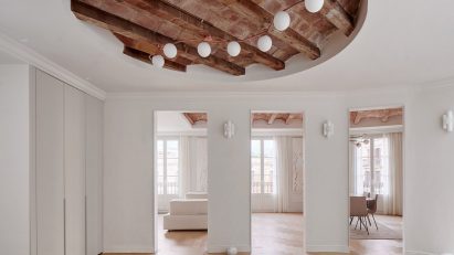 Barcelona flat with exposed brick